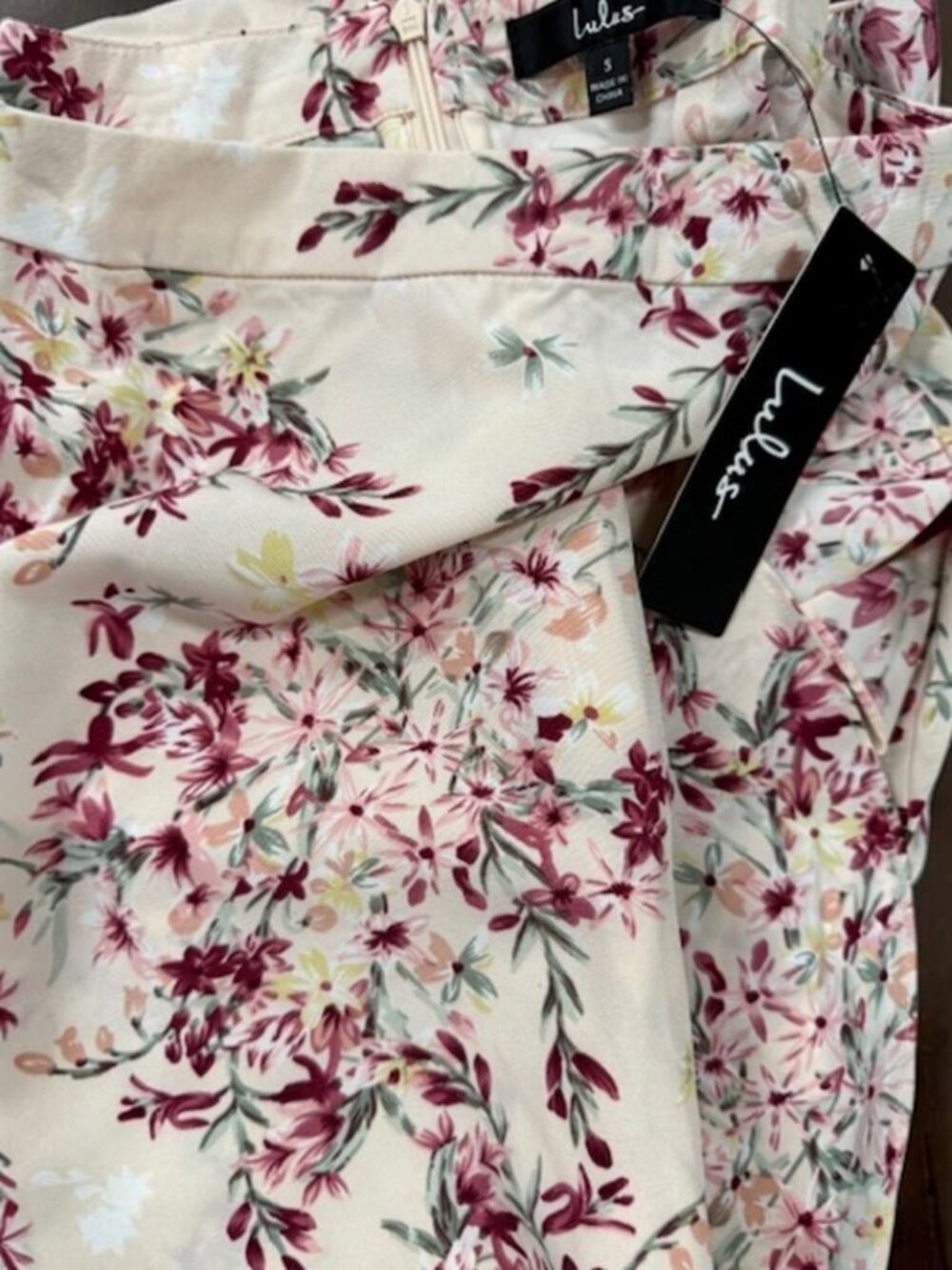 Lulus Romance is Blooming Blush Pink Floral Print Ruffled Midi Skirt NWT - Picture 8 of 10